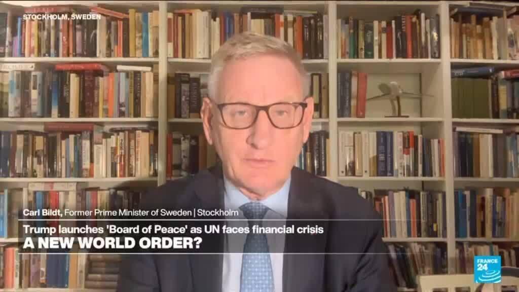 Video thumbnail for Trump’s policies ‘erodes the fabric of global cooperation’, ex-Swedish PM Bildt says