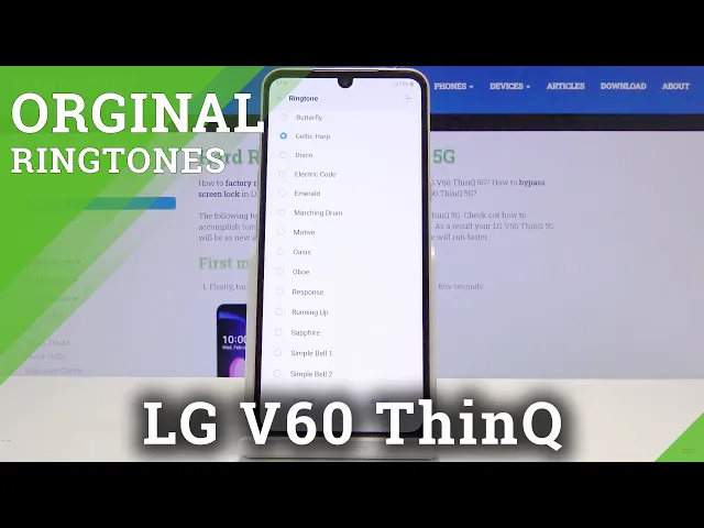 Video thumbnail for How to Change Ringtone in LG V60 ThinQ– Ringtone List