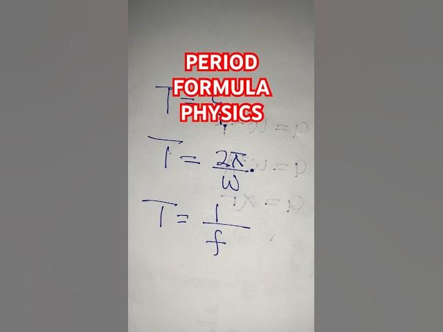 'Video thumbnail for Period formula physics'