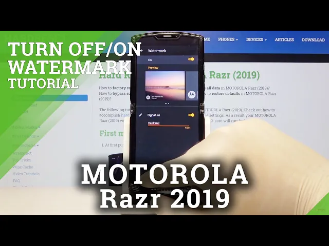 Video thumbnail for How to Manage Watermark in MOTOROLA Razr 2019 – Add Watermark to Photo
