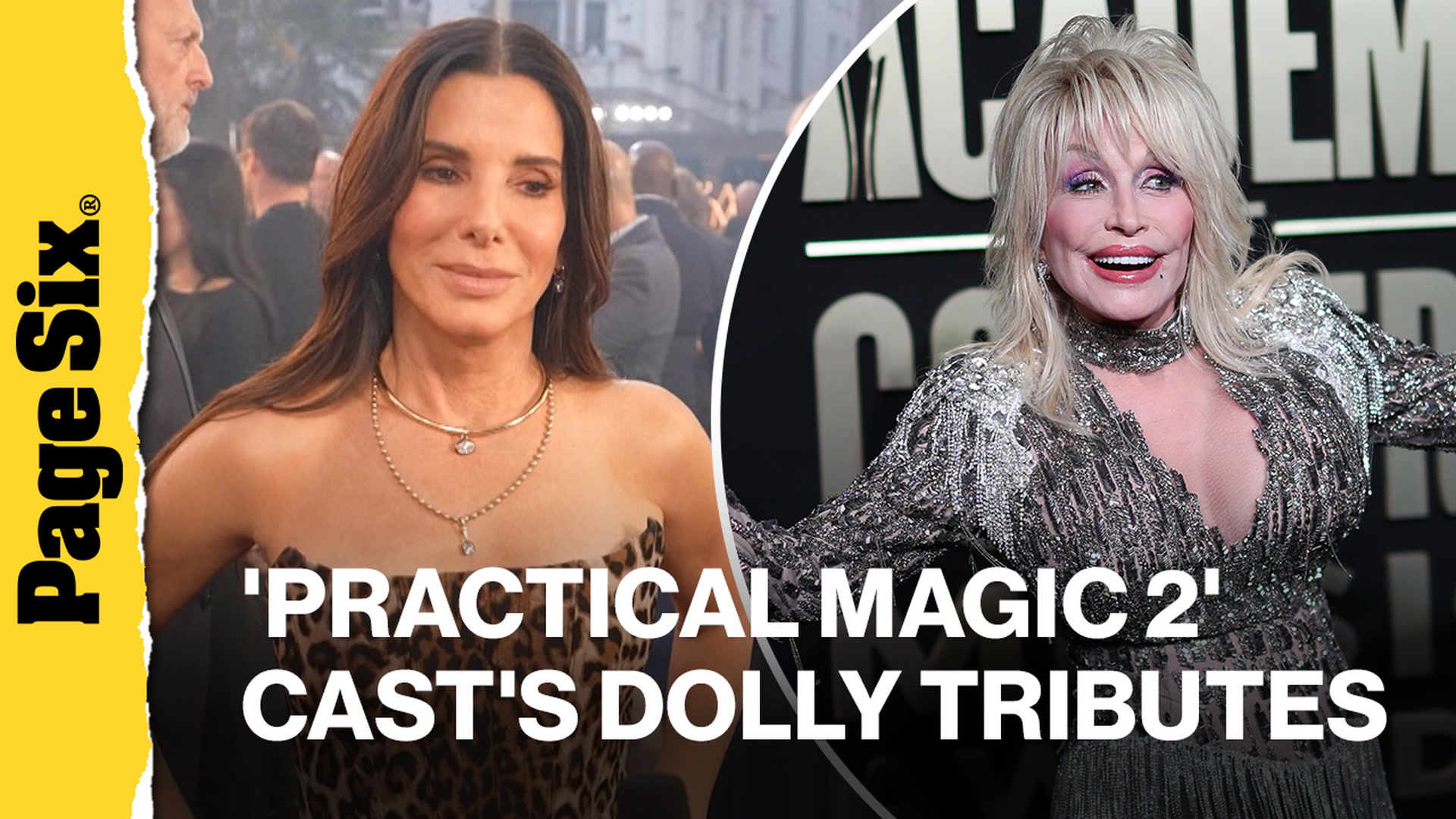 Video thumbnail for Sandra Bullock, Nicole Kidman and 'Practical Magic 2' stars pay tribute to Dolly Parton