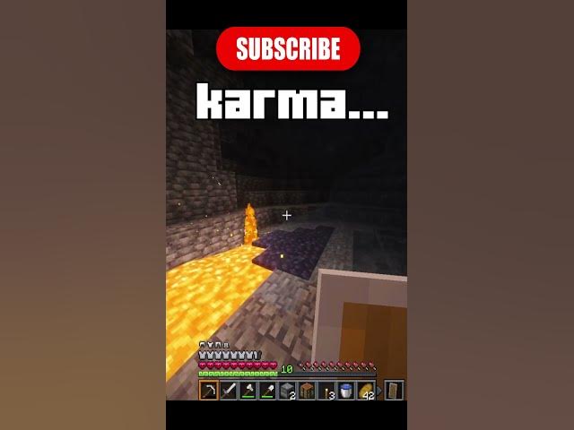 Video thumbnail for Karma In Minecraft #minecraftshorts
