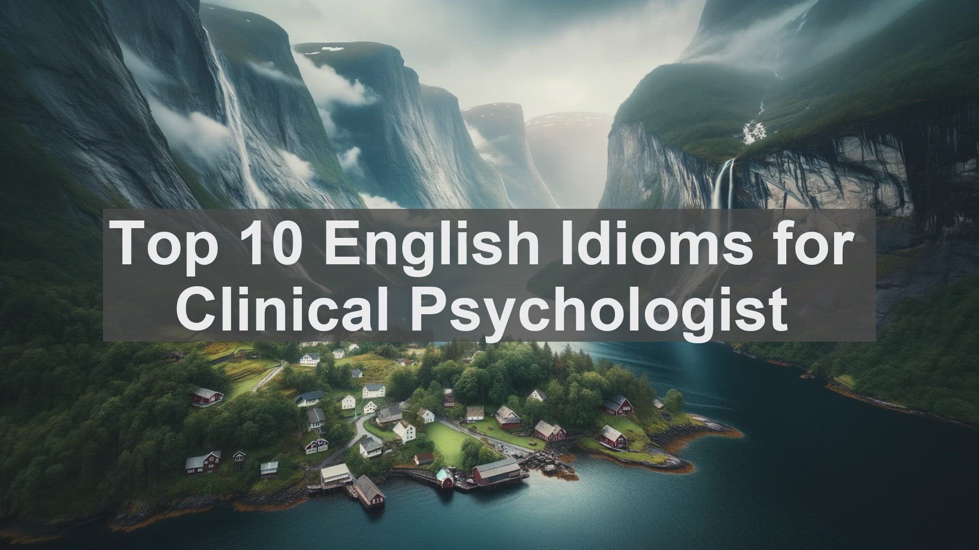'Video thumbnail for Top 10 English Idioms for Clinical Psychologist'