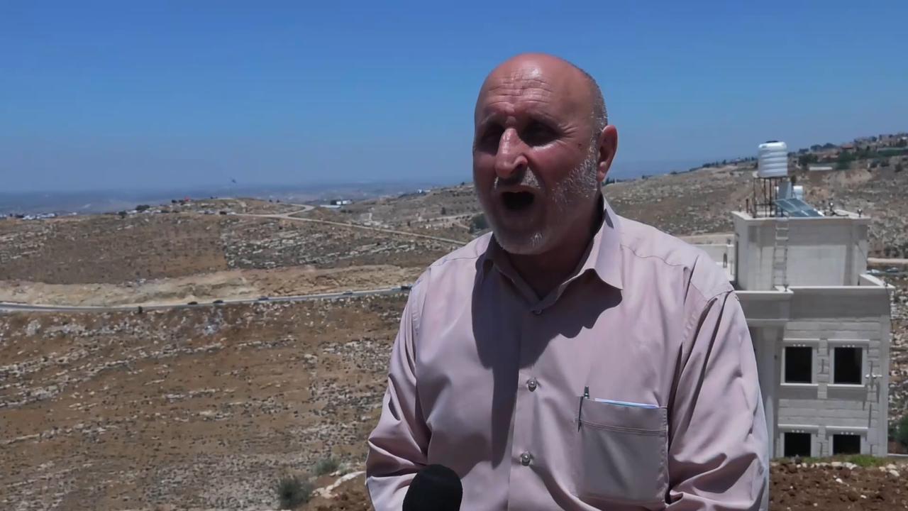 Video thumbnail for Israeli occupiers raise flag at new outpost in occupied West Bank.