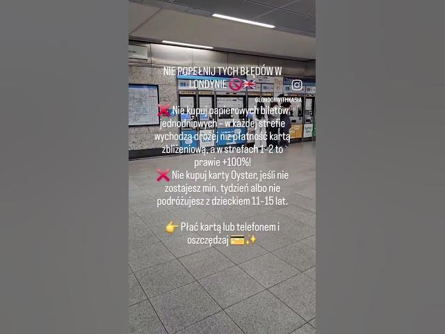 Video thumbnail for Nie popełnij tych błędów w Londynie #london #londyn #transportmiejskilondyn #londonwithkasia #tfl