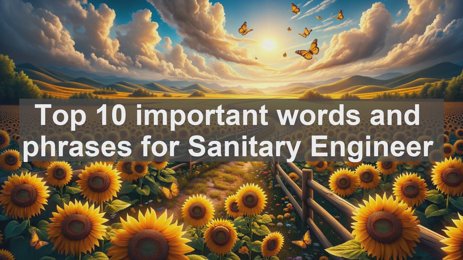 'Video thumbnail for Top 10 important words and phrases for Sanitary Engineer'