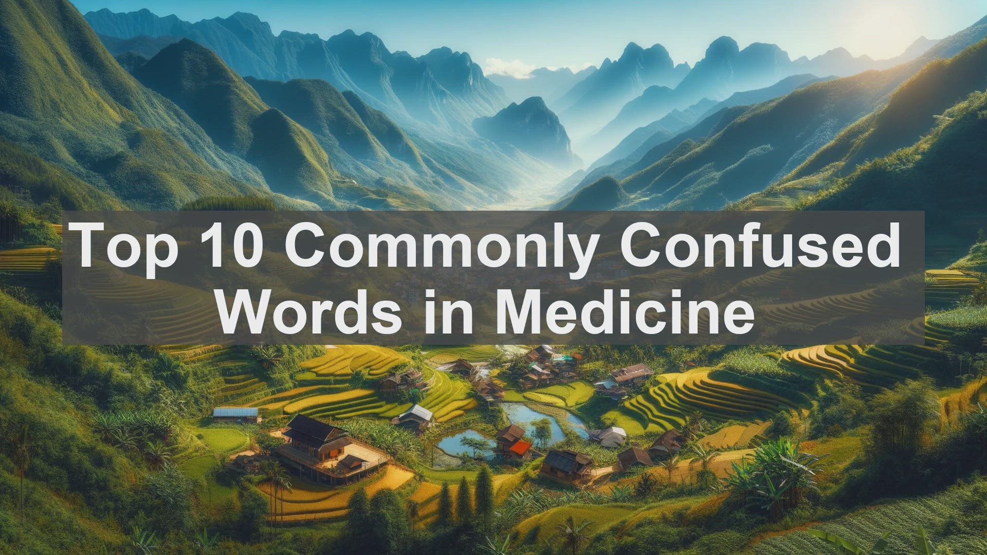 'Video thumbnail for Top 10 Commonly Confused Words in Medicine'