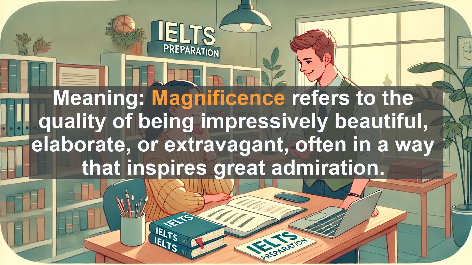 'Video thumbnail for 5000 Must Know IELTS 8.0 Vocabulary - Magnificence: Exploring the Grandeur of Language'