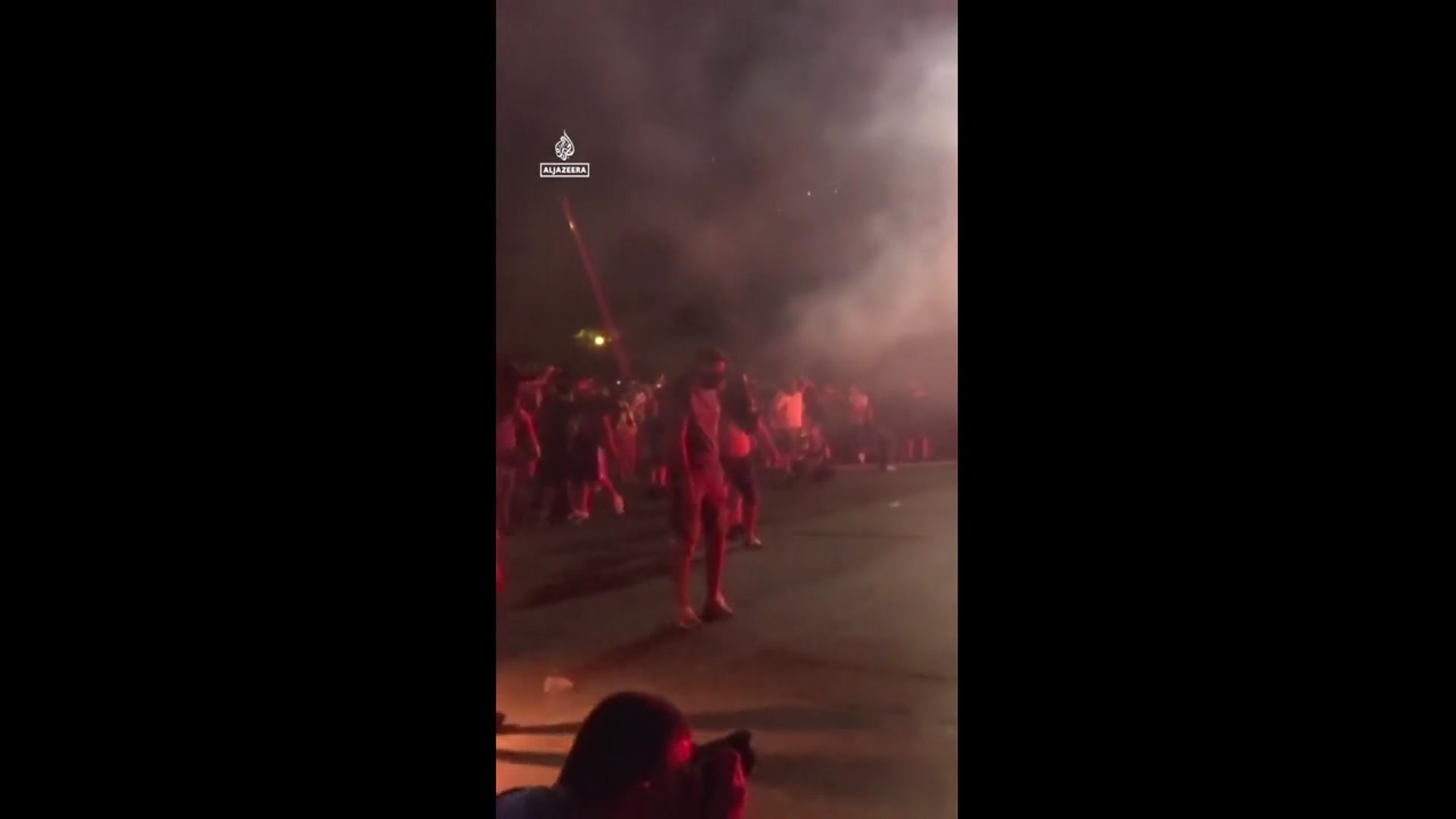 'Video thumbnail for Riot police clash with protesters in Serbia'