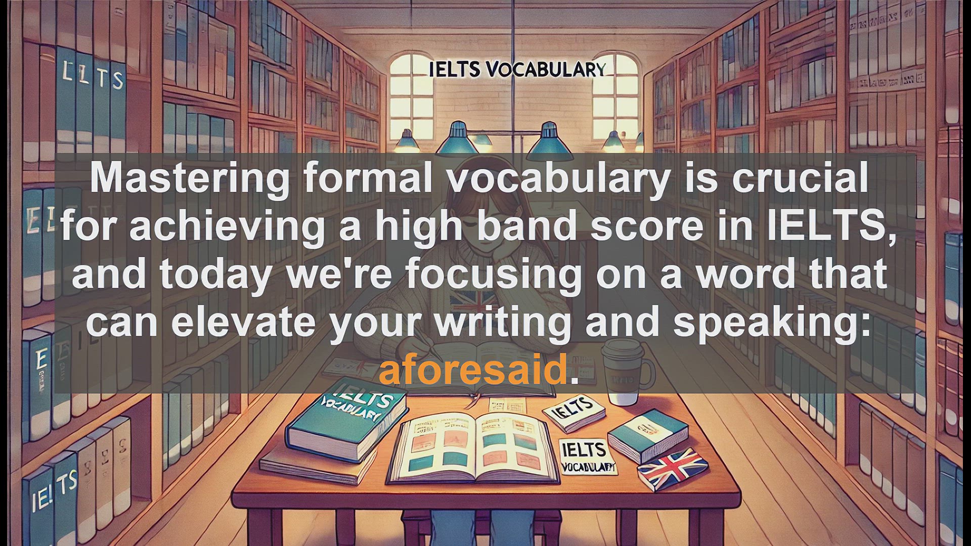 'Video thumbnail for 5000 Must Know IELTS 8.0 Vocabulary - IELTS Vocabulary: Mastering the Word 'Aforesaid' for Higher Scores'