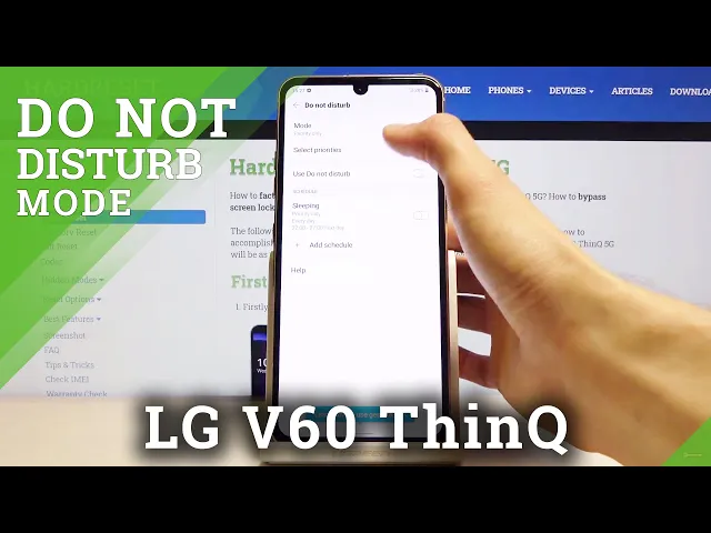 Video thumbnail for How to Activate Do Not Disturb Mode in LG V60 ThinQ – DND Mode