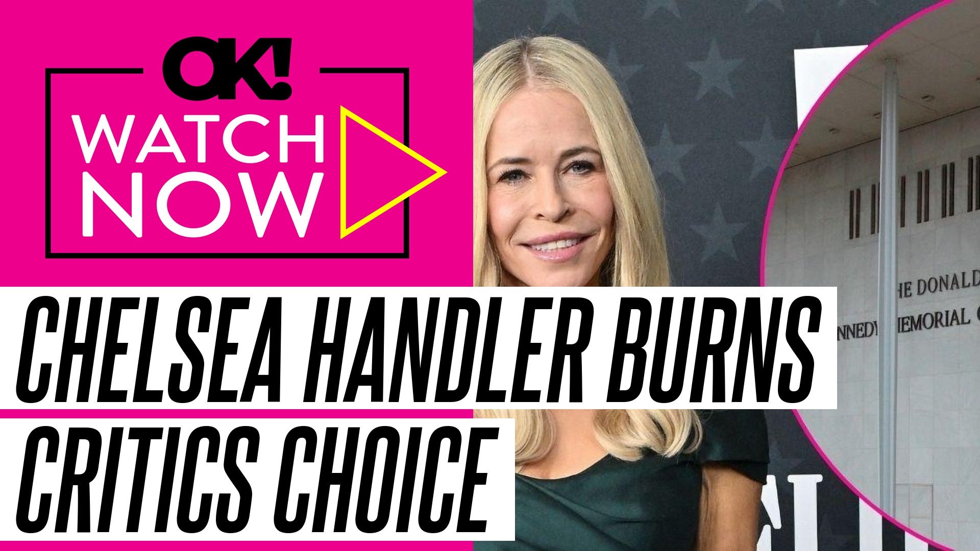 Video thumbnail for Chelsea Handler Roasts Renamed Kennedy Center as She Hosts 2026 Critics Choice Awards