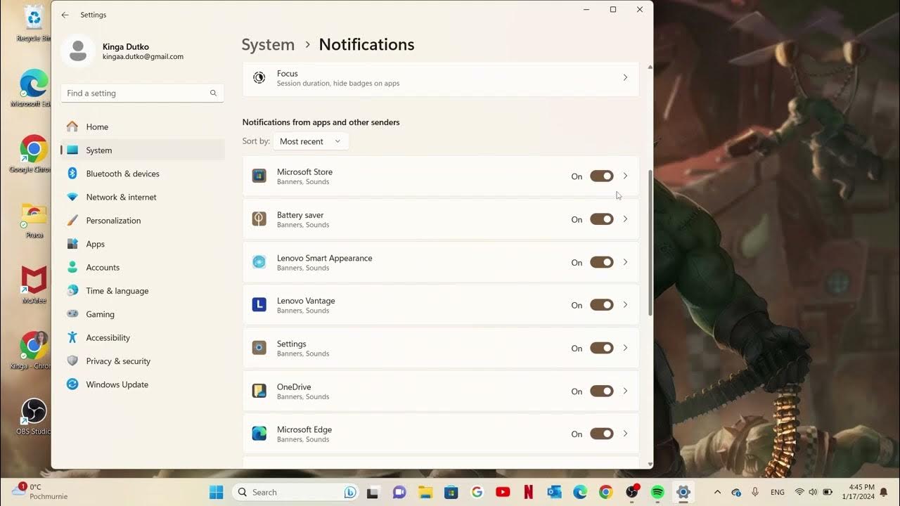 Video thumbnail for How To Enable & Disable Windows Notifications In Lenovo Ideapad Slim 3I