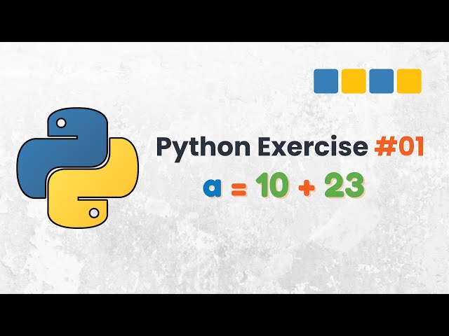 Video thumbnail for Python Exercise #01: Create a Python Program to Add Two Numbers