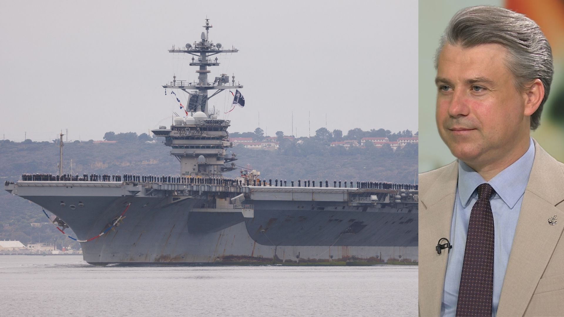 Video thumbnail for Third US aircraft carrier gives Washington more options on Iran, analyst says