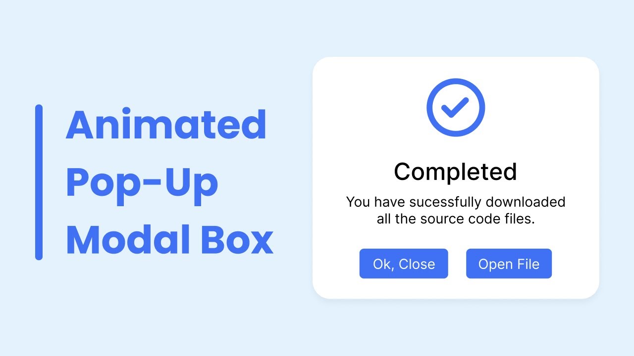 'Video thumbnail for How to Create Popup Modal Box in HTML CSS & JavaScript'