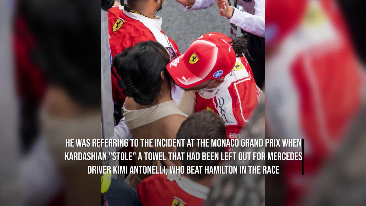 Video thumbnail for IN CASE YOU MISSED IT: Lewis Hamilton credits Kim Kardashian as making him 'happier'.