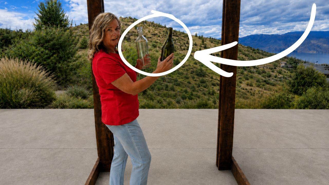 Video thumbnail for She Turns Leftover Glass Bottles Into A Porch Masterpiece!