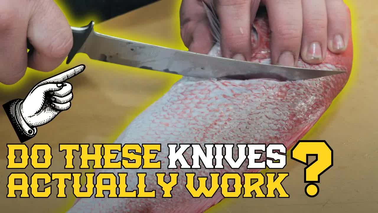 Video thumbnail for Will Stelter: fillet knife showdown! testing my custom knives on red snapper with chef austin