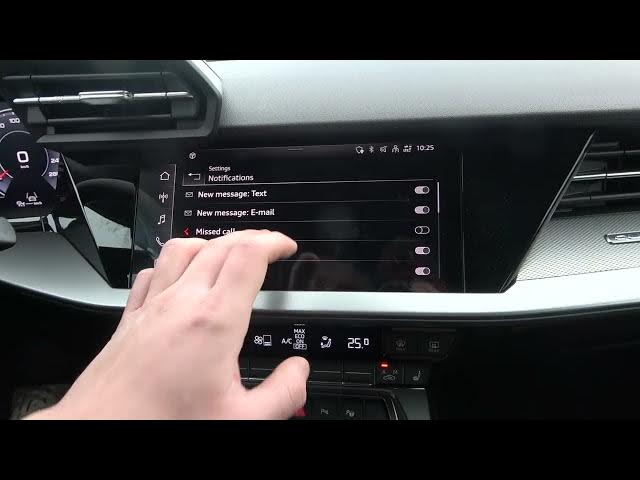 Video thumbnail for How to Manage Notifications on Screen Display in Audi A3 8Y ( 2020 - now ) - Turn Notifications On