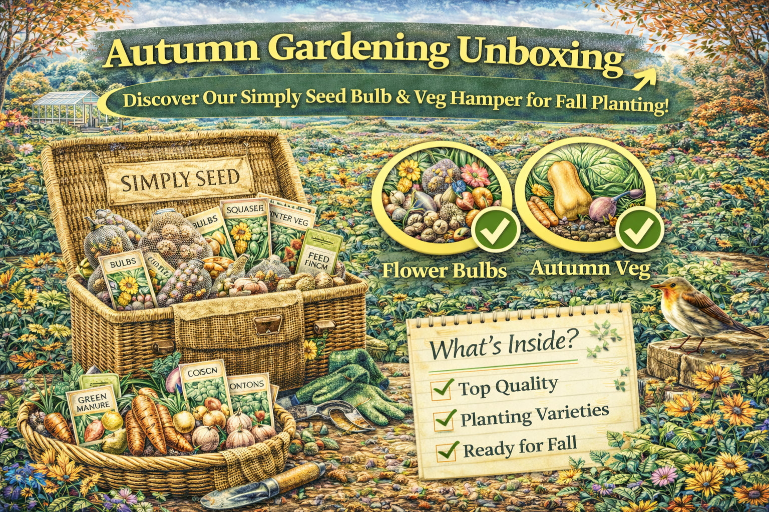 Video thumbnail for Autumn Gardening Unboxing | Discover Our Simply Seed Bulb & Veg Hamper for Fall Planting!