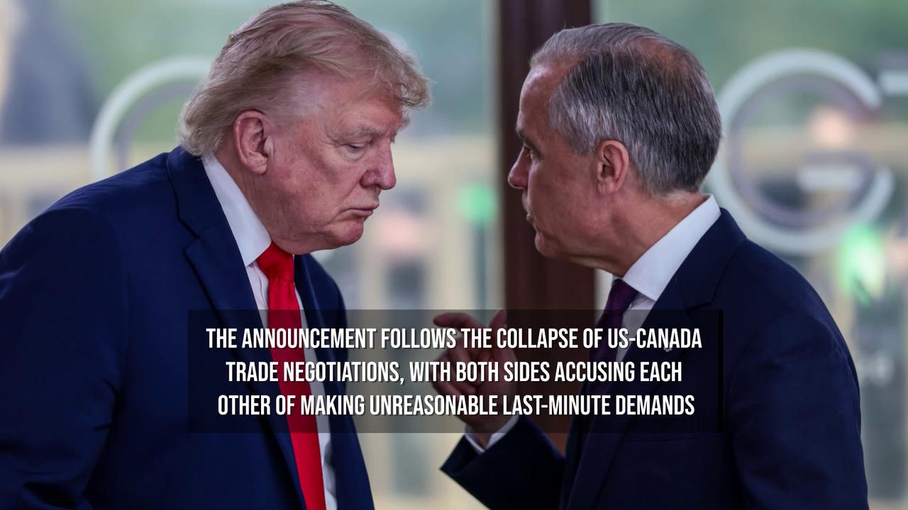 Video thumbnail for Trump Threatens To Double Tariffs On Canadian Vehicles.