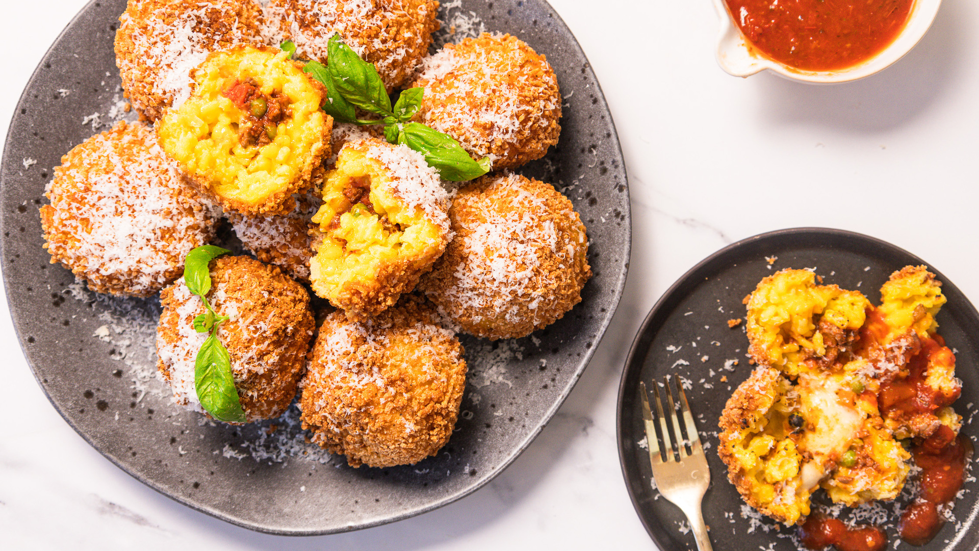 Video thumbnail for Classic Sicilian Arancini Al Ragù Recipe