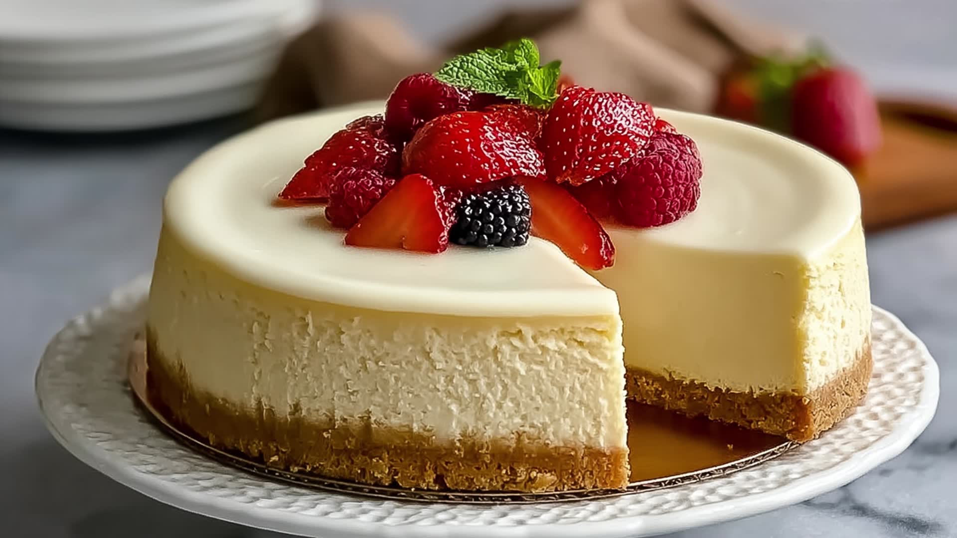 Video thumbnail for The Best New York Style Cheesecake