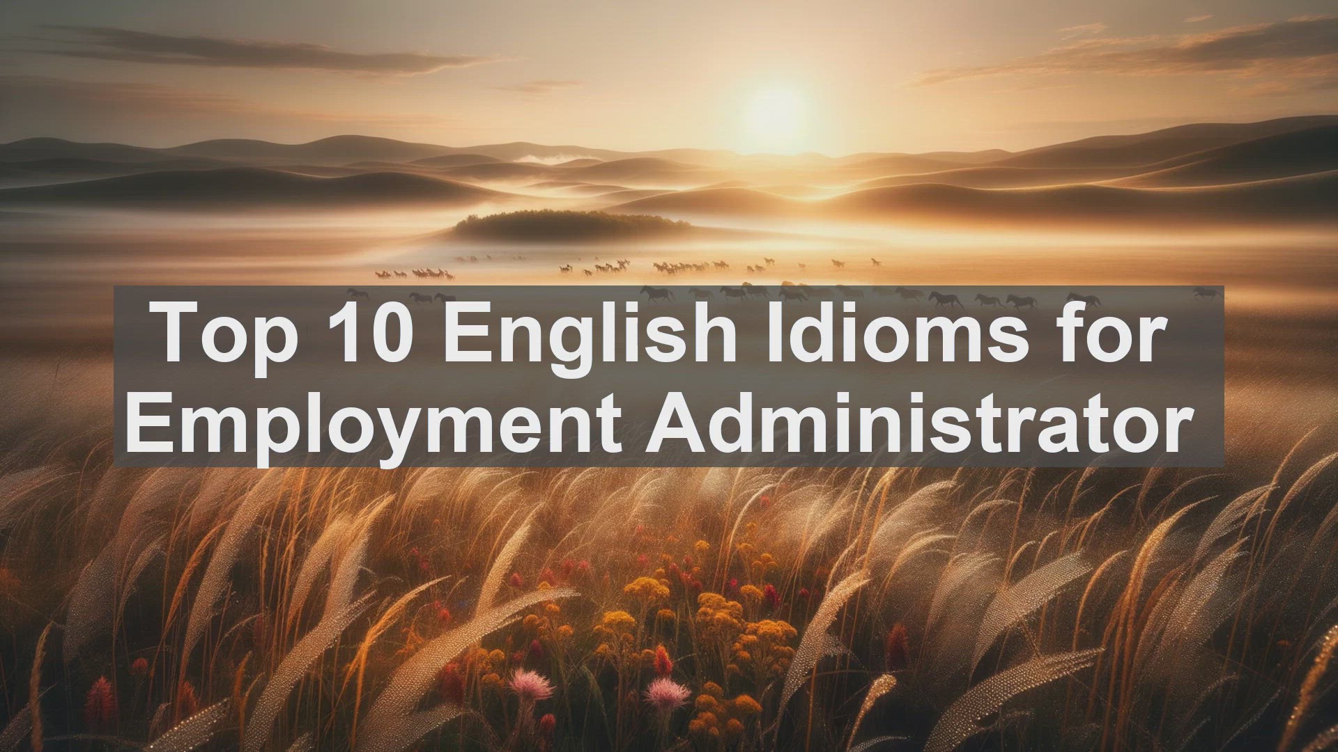'Video thumbnail for Top 10 English Idioms for Employment Administrator'