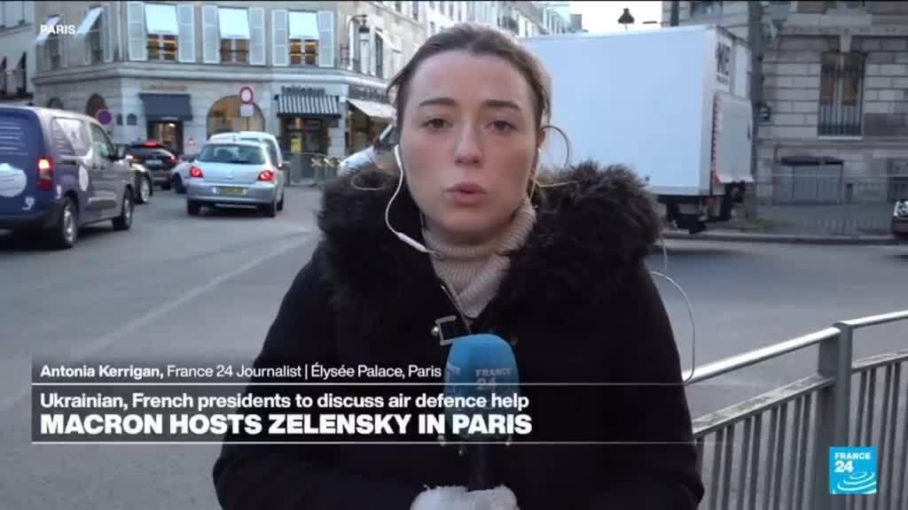 Video thumbnail for Ukraine's Zelensky seeks air defence help and warplanes on Paris visit