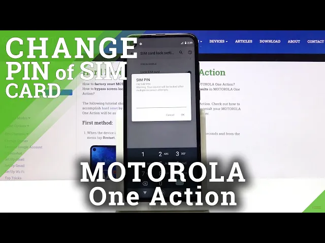 Video thumbnail for How to Change SIM PIN Code in Motorola One Action – SIM Lock Settings