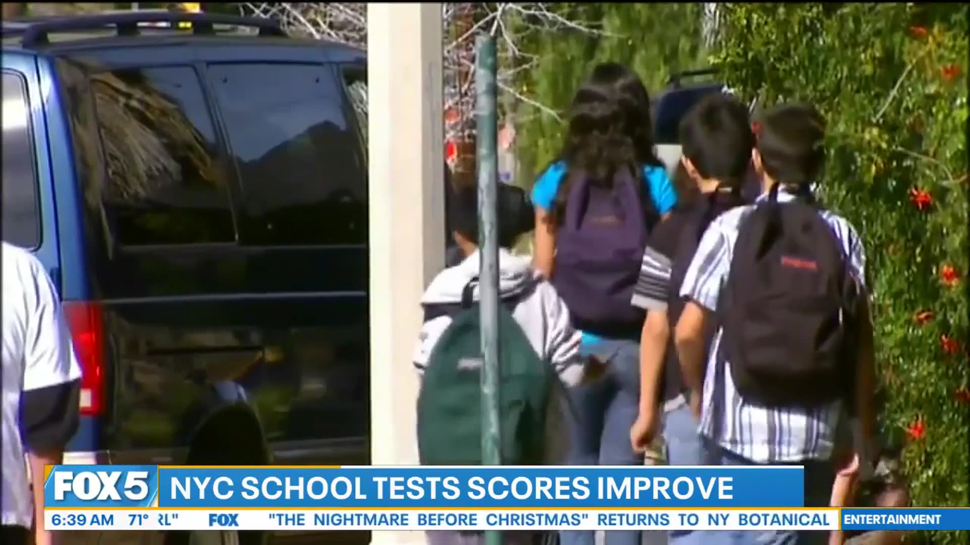 'Video thumbnail for NYC student test scores rise despite 40% failing math and reading'