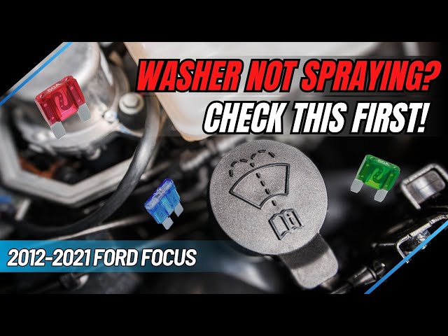 Video thumbnail for Ford Focus Windshield Washer Not Working? Easy Fuse Fix! (2012–2021)