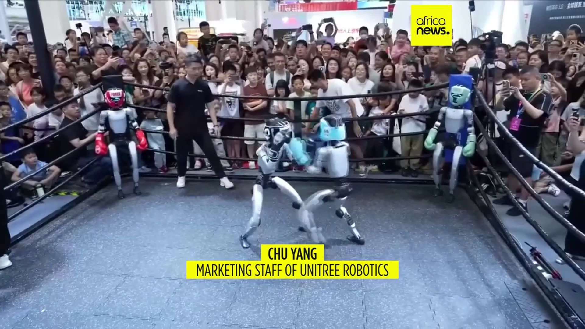 'Video thumbnail for Robots fight in boxing match at 2025 World Robot Conference'