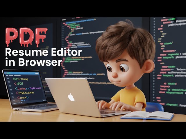 Video thumbnail for Build a PDF Resume Editor in Browser Using jsPDF & Html2Canvas Library in HTML & JavaScript