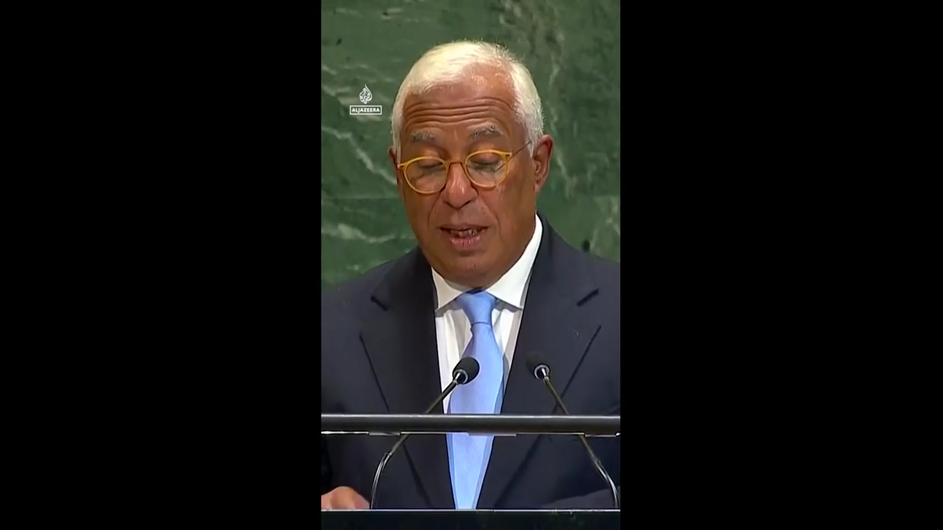 'Video thumbnail for EU chief pushes for two-state solution, calls Gaza a 'humanitarian catastrophe''