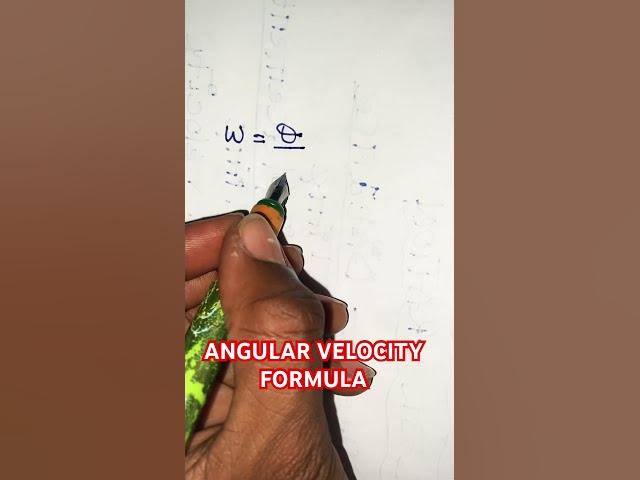'Video thumbnail for Angular velocity formula'
