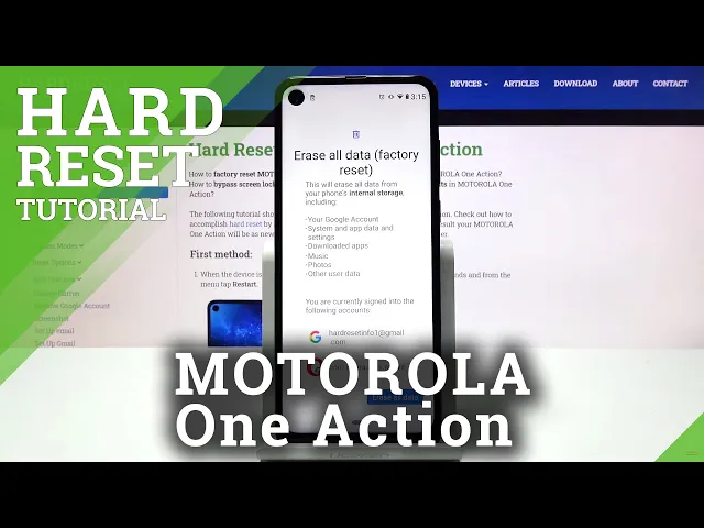 Video thumbnail for Hard Reset Motorola One Action  - Factory Data Reset via Settings