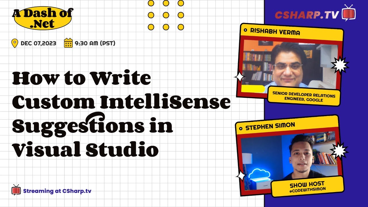 'Video thumbnail for How to Write Custom IntelliSense Suggestions in Visual Studio: A Dash of .NET - Ep. 2'