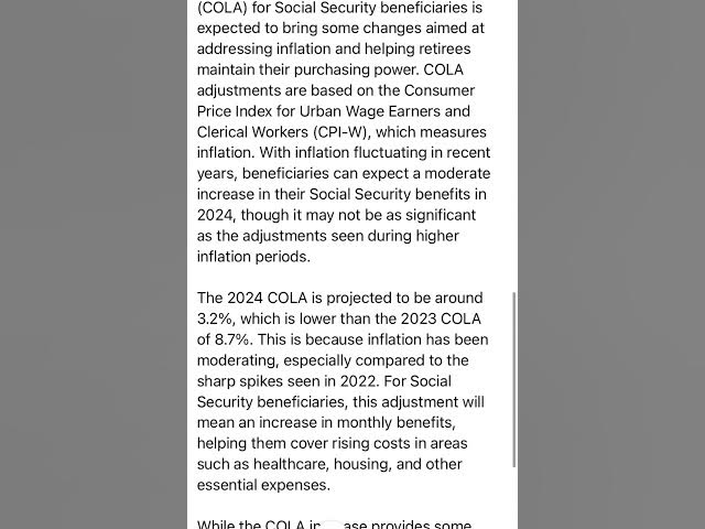 'Video thumbnail for Looking Ahead: What to Expect for Social Security Beneficiaries in the 2024 COLA'