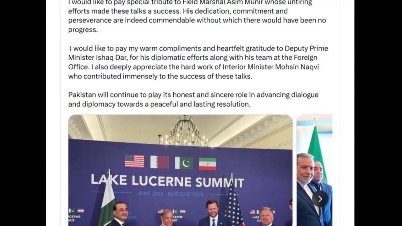Video thumbnail for Pakistan: U.S., Iran talks in Switzerland make progress toward final deal: Pakistani PM.