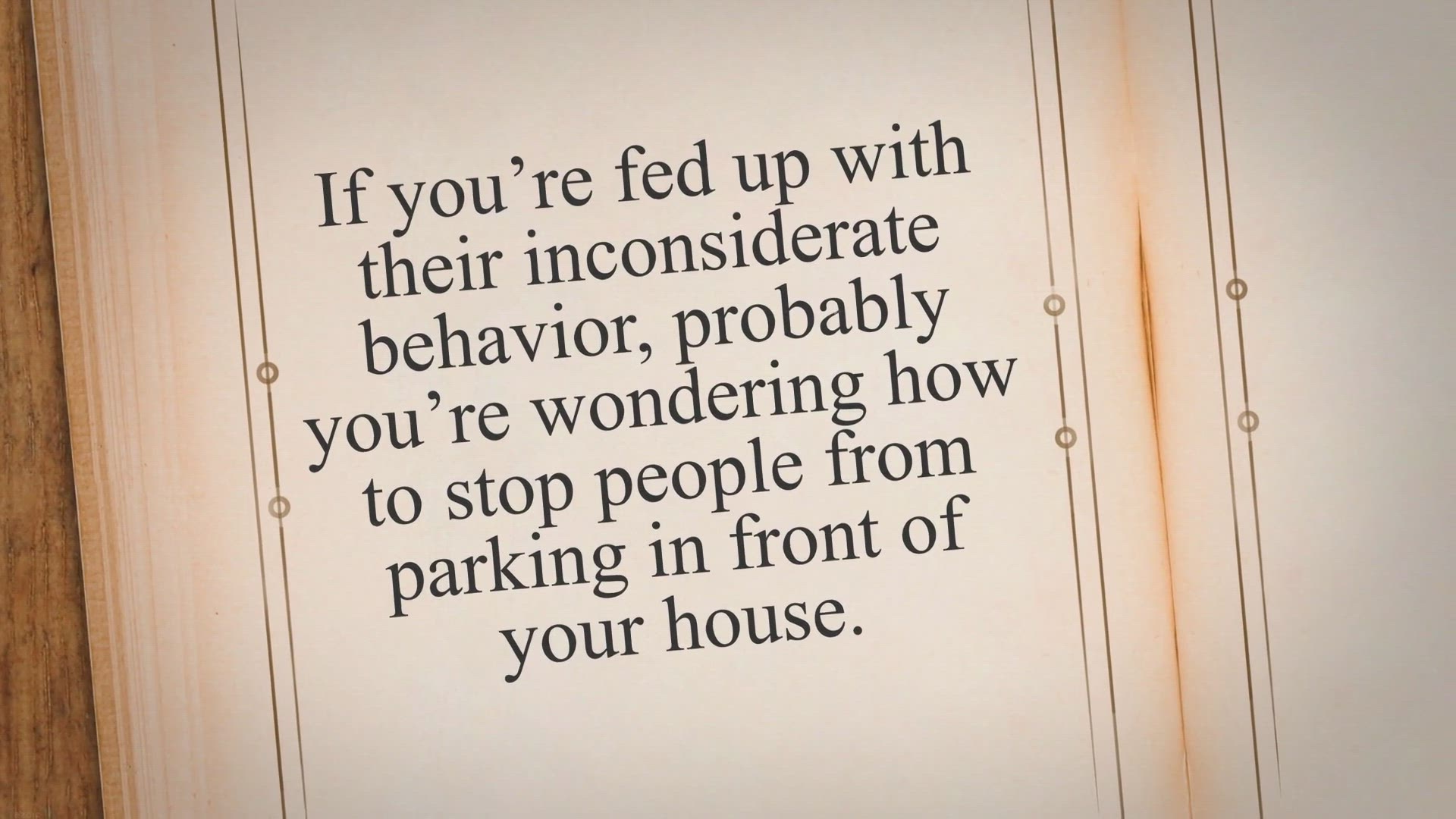 Video thumbnail for How to Stop People from Parking in Front of Your House