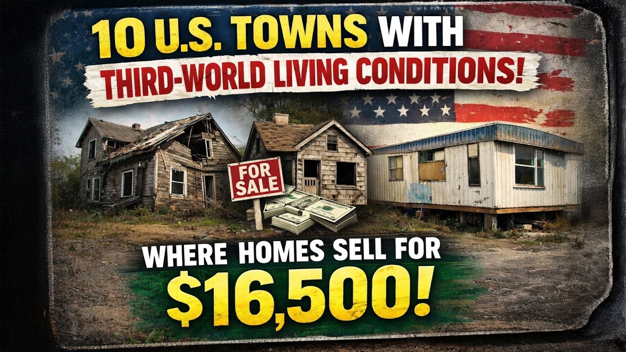 Video thumbnail for 10 U.S. Towns With Third-World Living Conditions — Where Homes Sell for $16,500