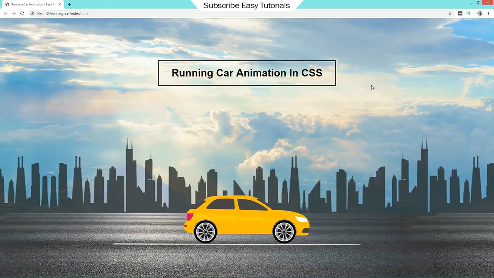 'Video thumbnail for How To Make Website With Animation _ Moving Car Using CSS Animation'