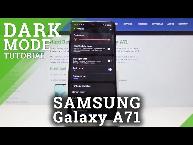 Video thumbnail for How to Activate Dark Mode in Samsung Galaxy A71 – Night Mode