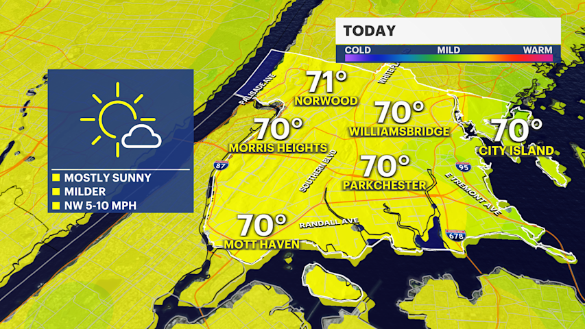 Video thumbnail for A summer tease in view before another weekend rain chance across the Bronx