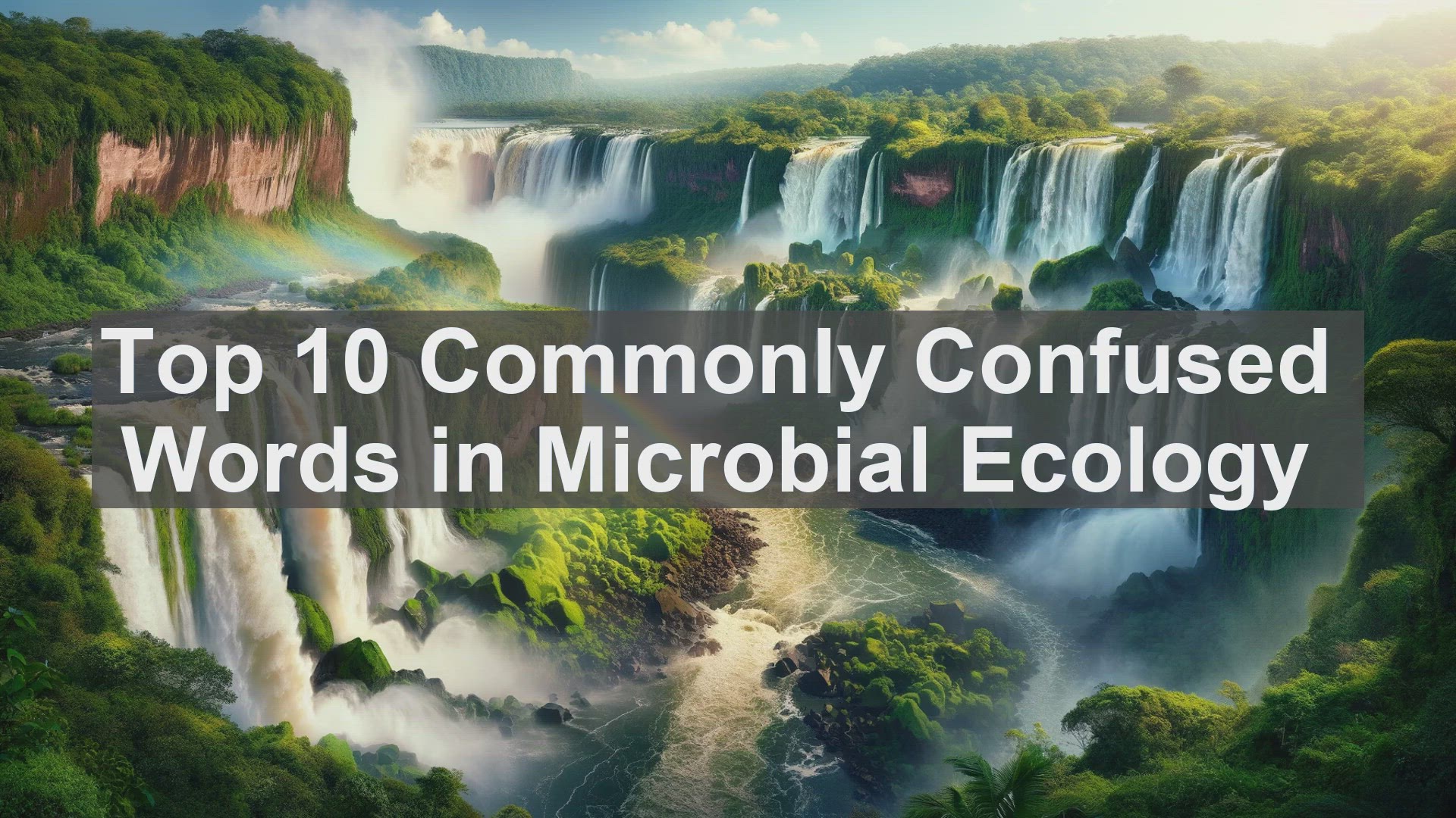 'Video thumbnail for Top 10 Commonly Confused Words in Microbial Ecology'