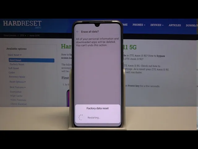 Video thumbnail for How to Factory Reset ZTE Axon 11 - Hard Reset via Settings | Wipe All Data