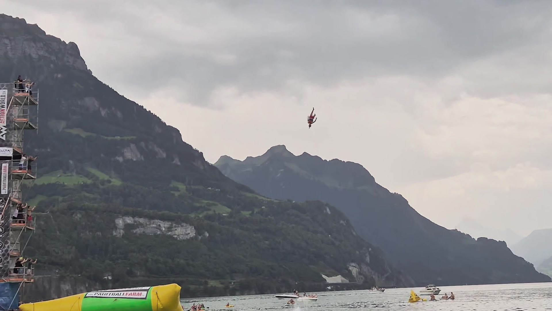 Video thumbnail for Greatest height achieved launched from an airbag (blobbing)