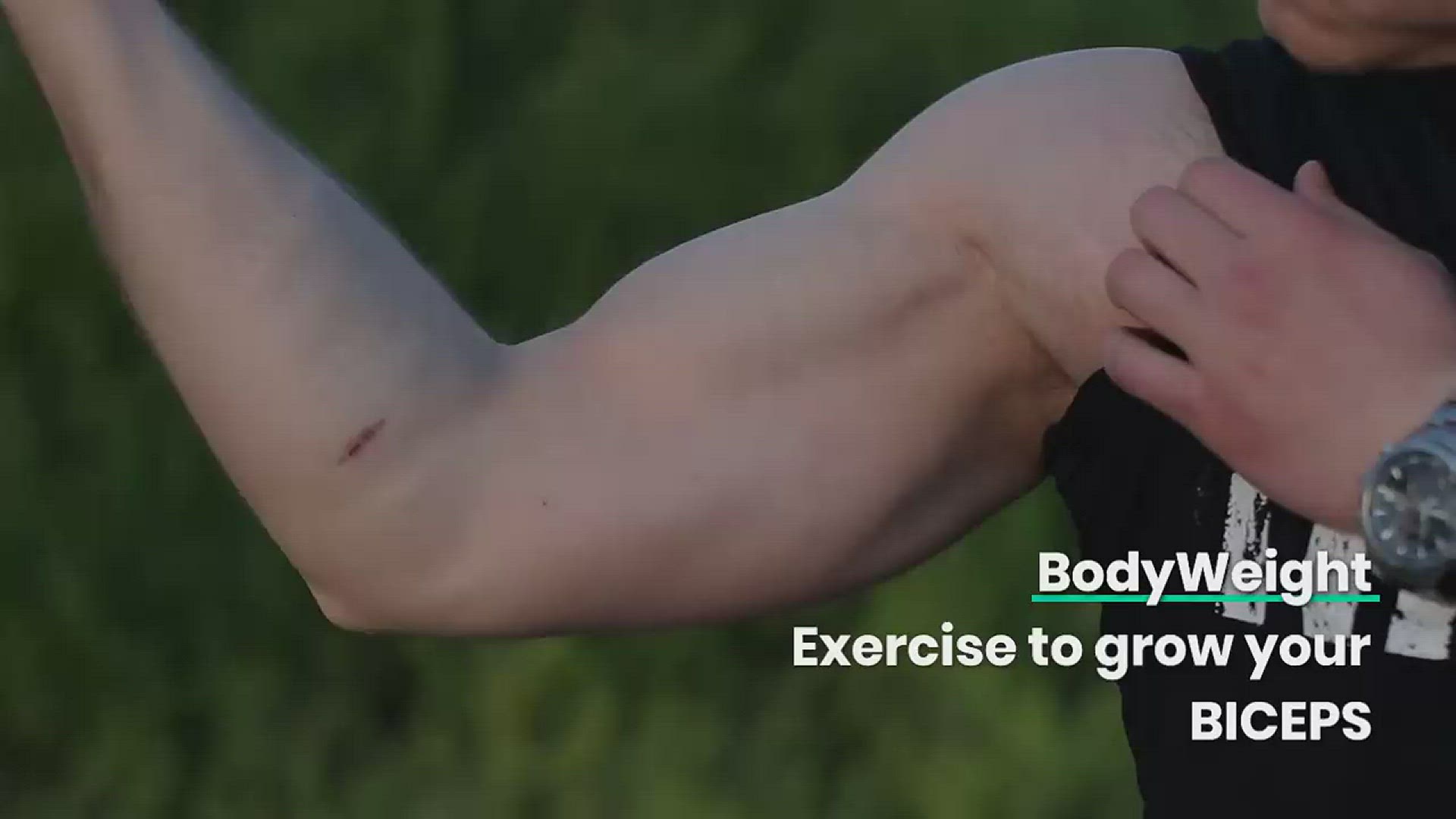 'Video thumbnail for Bodyweight exercises to build biceps'